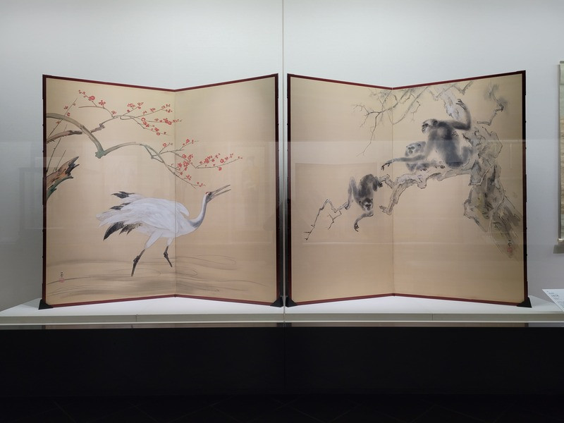 橋本関雪　絵付飾皿　花鳥図　超希少 橋本関雪 絵付飾皿 花鳥図 超希少
